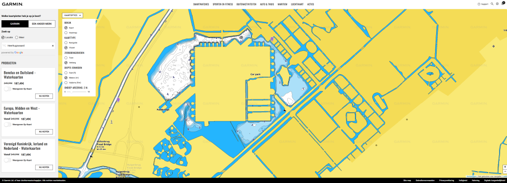 Garmin dieptekaart Stad van de zon Heerhugowaard