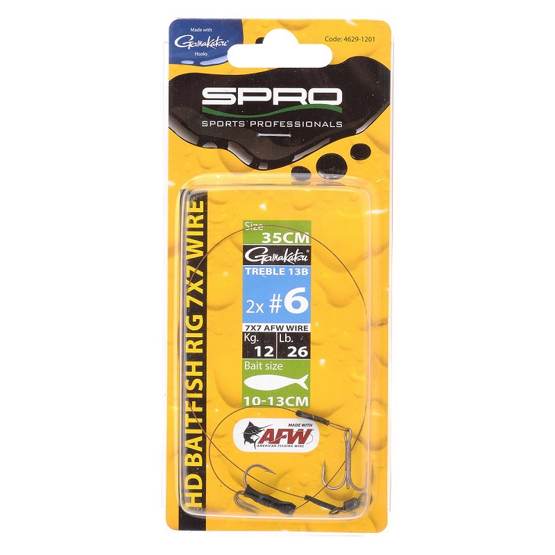 SPRO HD Baitfish Rig 7×7 2 X 13B Dreg – afbeelding 2